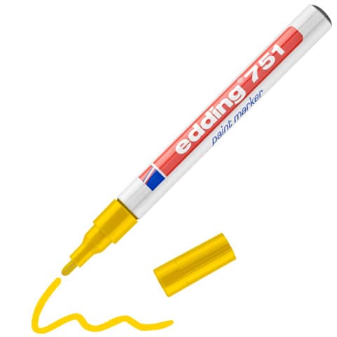 Marcatore a vernice edding 751 punta conica 1-2 mm giallo E-751 005